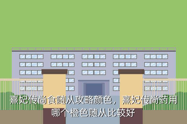 熹妃传尚食随从攻略颜色,熹妃传尚药用哪个橙色随从比较好