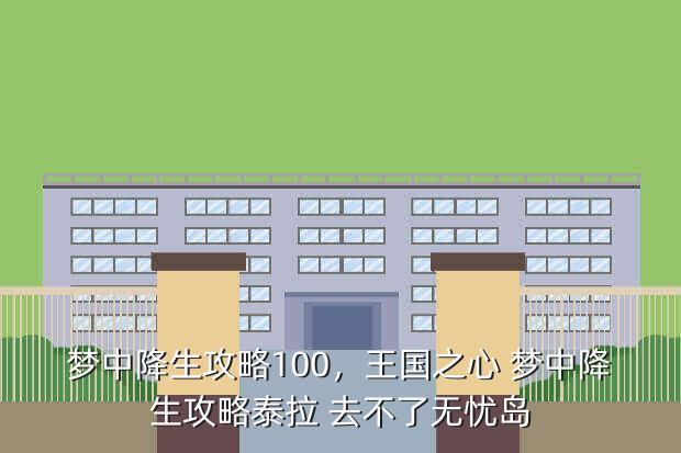 梦中降生攻略100,王国之心 梦中降生攻略泰拉 去不了无忧岛