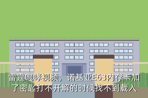 雷霆咆哮视频,诺基亚E63内存卡加了密匙打不开解的时候找不到载入