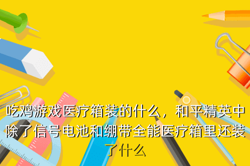 吃鸡游戏医疗箱装的什么,和平精英中除了信号电池和绷带全能医疗箱里还装了什么