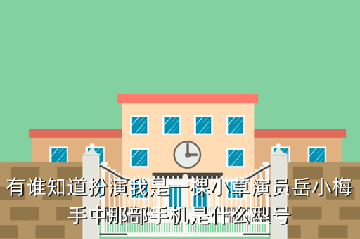 有谁知道扮演我是一棵小草演员岳小梅手中那部手机是什么型号