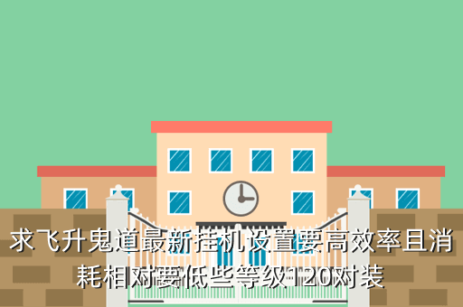 求飞升鬼道最新挂机设置要高效率且消耗相对要低些等级120对装