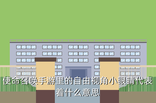 使命召唤手游里的自由视角小眼睛代表着什么意思