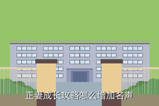 正妻成长攻略怎么增加名声