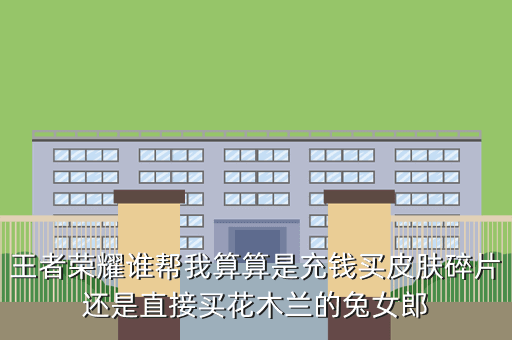 王者荣耀谁帮我算算是充钱买皮肤碎片还是直接买花木兰的兔女郎