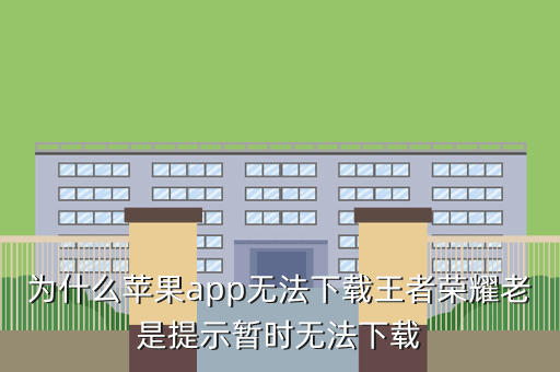 为什么苹果app无法下载王者荣耀老是提示暂时无法下载