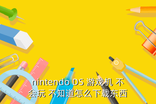 nintendo DS 游戏机 不会玩 不知道怎么下载东西