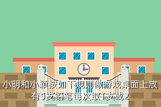 小明和小颖按如下规则做游戏桌面上放有5支铅笔每次取1支或2
