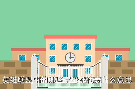 英雄联盟中的那些字母都代表什么意思