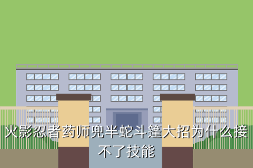 火影忍者药师兜半蛇斗篷大招为什么接不了技能