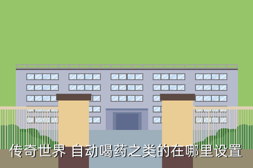 传奇世界 自动喝药之类的在哪里设置